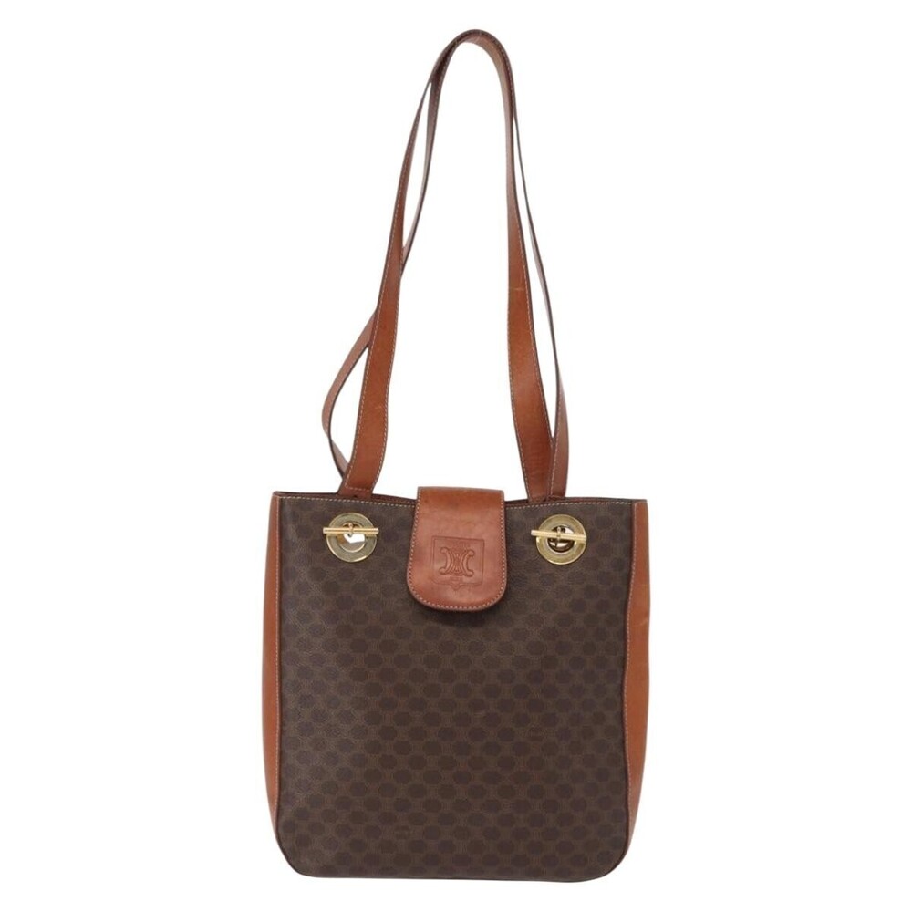Celine Vintage Macadam Canvas and Leather